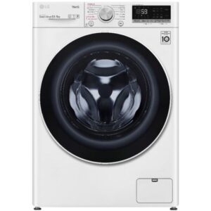 Masina de spalat rufe cu uscator Slim LG F2DV5S8S0, Spalare 8.5 kg, Uscare 5 kg, 1200 rpm, Clasa C, Motor AI Direct Drive, TurboWash, Smart Diagnosis, Wi-Fi, Alb