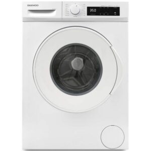 Masina de spalat rufe Daewoo WM812T1WU0BG, 1200 rpm, 8 kg, Clasa D, Alba, Pornire intarziata, Program Eco