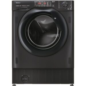 Masina de spalat rufe incorporabila HAIER HWQ90B416FWBB-S, Motor Inverter, clasa A, 9 kg, 1600 rpm, Instant Mix Technology, Steam Plus, iTime, negru lucios