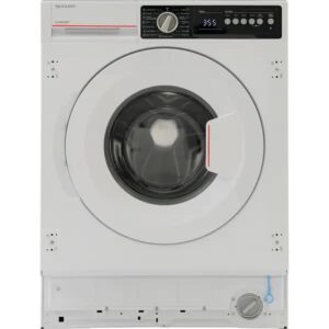 Masina de Spalat Rufe Incorporabila SHARP ES-NIB814BWNA-EE, AllergySmart, 8 kg, 1400 rpm, Clasa A, Alb