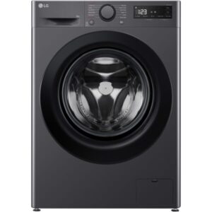 Masina de spalat rufe Slim LG F2WR508SBM, 8 kg, 1200 rpm, Clasa A, Motor Direct Drive, Smart Diagnosis, Negru