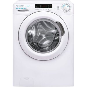Masina de spalat rufe Candy CS4 1172DE/1-S, clasa D, 7 kg, 1100 rpm, Easy Iron, Slim, Programe rapide de spalare, Hygiene, alba