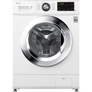 Masina de spalat rufe cu uscator LG F4J3TM5WE, 8 kg spalare, 5 kg uscare, 1400 rpm, Clasa D, Direct Drive, SmartDiagnosis, Alb