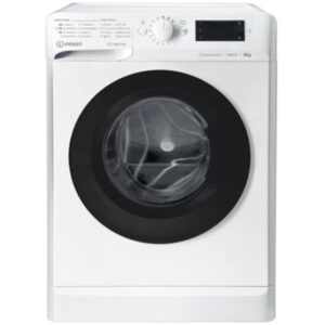 Masina de spalat rufe Indesit New MyTime MTWE91495WKEE, 9 kg, 1400 rpm, Clasa B, Motor Inverter, Fast Cycles, Display Digital, Alb/Negru
