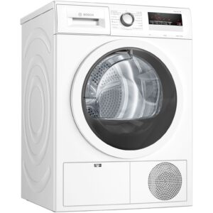Uscator de rufe Bosch WTH85203BY, Pompa de caldura, 8 kg, Clasa A++, 15 programe, AutoDry, Alb