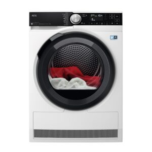 Uscator de rufe AEG TR959M6SE, AbsoluteCare, MixDry®, TEHNOLOGIE 3DSCAN, 9 kg, Pompa de caldura, 10 programe, Clasa A+++, Alb
