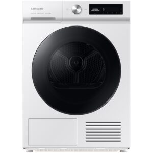 Uscator de rufe Samsung Bespoke DV90BB7445GWS7, Pompa de caldura, 9 kg, Clasa A+++, QuickDrive, AI Control, SmartThings WiFi, AI Dry, Alb