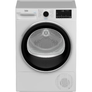 Uscator de rufe Beko B3T60230, 10 kg, Clasa A++, RecycledDry, IronFinish, Hygienic Reresh, Pompa de caldura EcoGentle, SteamCure, Hygienic Drying, Alb