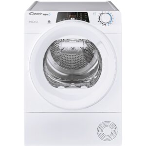 Uscator de rufe Candy Rapido ROE H9A2TE-S, Pompa de caldura, 9 kg, Clasa A++, WiFi, Easy case, Senzor uscare, Antisifonare, Alb