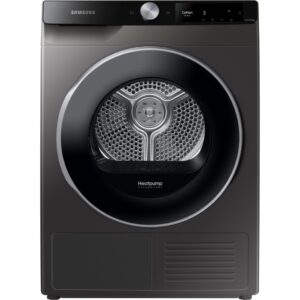 Uscator de rufe Samsung DV90T6240LX/S7, Pompa de caldura, 9 kg, Clasa A+++, AI Control, Quick Dry, Hygiene Care, Optimal Dry, Air Wash, Wifi, Inox