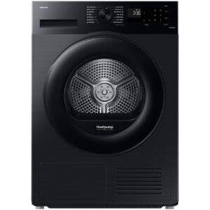 Uscator Samsung DV90CGC0A0ABLE, Pompa de caldura, 9 kg, Clasa A++, Optimal Dry, Wrinkle Prevent, WiFi SmartThings, AI Energy, Negru