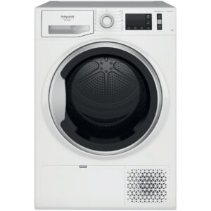 Uscator de rufe Hotpoint Natis Reload NTM1182SKEU, Pompa de caldura, 8 kg, Clasa A++, Motor Inverter, Active Care, Display digital, Alb