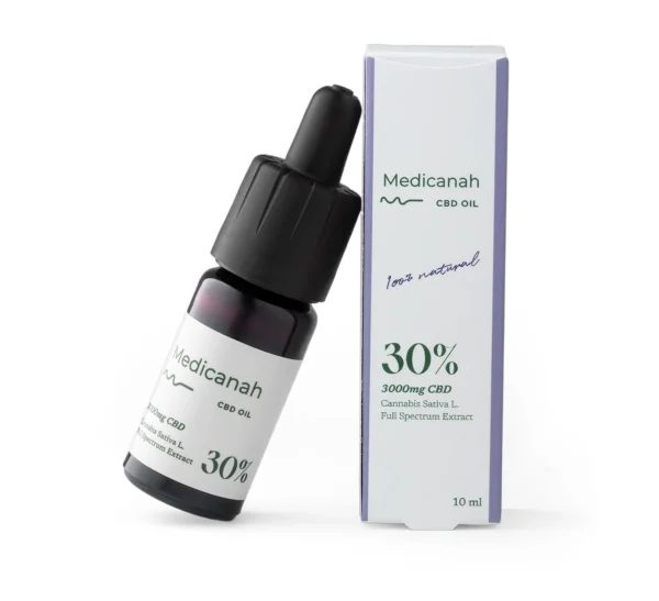 Ulei de Canabis CBD 30%, 3000mg, Full Spectrum, Medicanah, 10ml