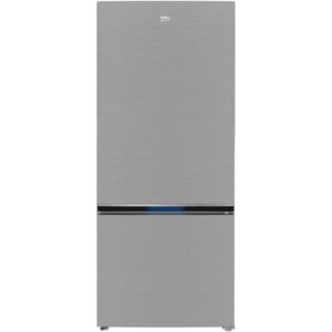 Combina frigorifica Beko B3RCNE594HXB, 551 l, No Frost, HarvestFresh, AeroFlow, Clasa E, Kitchen Fit, Compartiment 0°C, H 187 cm, Metal Look