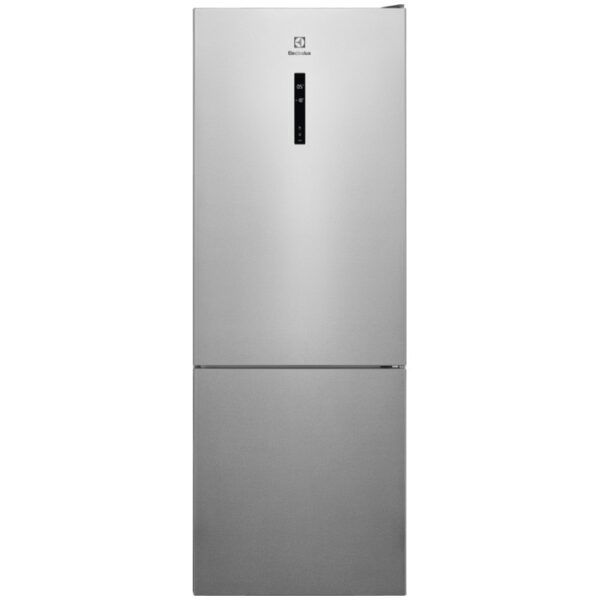 Combina frigorifica Electrolux LNT6ME46X3, 481 l, MultiFlow, Afisaj LCD, Usi reversibile, Indicator temperatura ridicata, Iluminare LED, Clasa E, H 192 cm, Inox antiamprenta