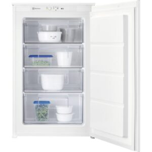 Congelator incorporabil Electrolux LUB3AE88S, 98 l, 4 sertare, LowFrost, FastFreeze, Control touch, Clasa E, H 87 cm, Alb